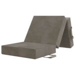 vidaXL Skladacia pohovka na spaní 75 x 67 x 45 cm Svetlosivá – Obrázok 3