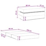 vidaXL Skladacia pohovka na spaní 80 x 67 x 45 cm Svetlosivá – Obrázok 10