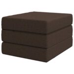 vidaXL Skladacia pohovka na spaní 90 x 67 x 45 cm Sivohnedá – Obrázok 5