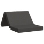 vidaXL Skladacia pohovka na spaní 100 x 67 x 45 cm Tmavosivá – Obrázok 2