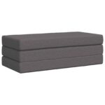 vidaXL Skladacia pohovka na spaní 120 x 67 x 45 cm Svetlosivá – Obrázok 3