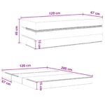 vidaXL Skladacia pohovka na spaní 120 x 67 x 45 cm Sivohnedá – Obrázok 10