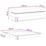 vidaXL Skladacia pohovka na spaní 140 x 67 x 45 cm Svetlosivá – Obrázok 10