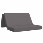 vidaXL Skladacia pohovka na spaní 140 x 67 x 45 cm Svetlosivá – Obrázok 2