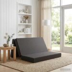 vidaXL Skladacia pohovka na spaní 160 x 67 x 45 cm Tmavosivá
