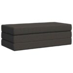 vidaXL Skladacia pohovka na spaní 160 x 67 x 45 cm Tmavosivá – Obrázok 3