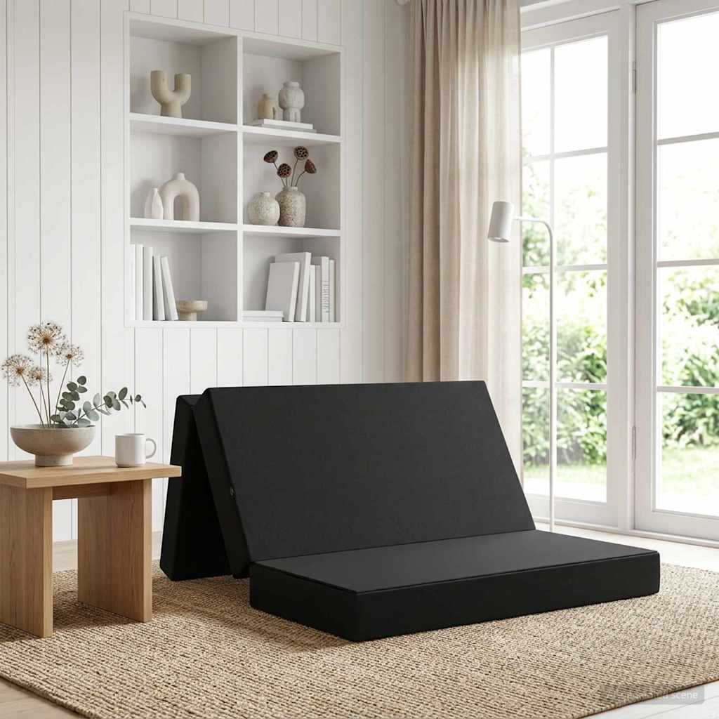 900234_1.jpg vidaXL Skladacia pohovka na spaní 160 x 67 x 45 cm Čierna – Obrázok 1