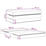 vidaXL Skladacia pohovka na spaní 160 x 67 x 45 cm Čierna – Obrázok 10