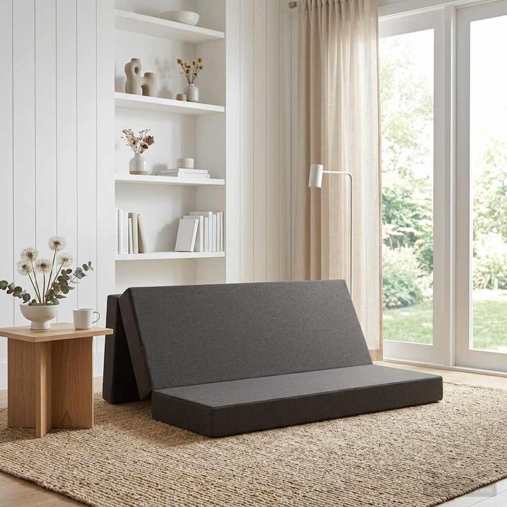 900245_1.jpg vidaXL Skladacia pohovka na spaní 180 x 67 x 45 cm Tmavosivá – Obrázok 1