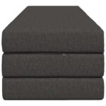 vidaXL Skladacia pohovka na spaní 180 x 67 x 45 cm Tmavosivá – Obrázok 4