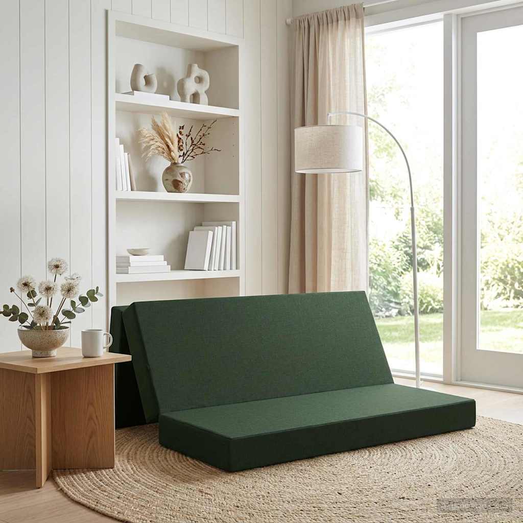 900247_1.jpg vidaXL Skladacia pohovka na spaní 180 x 67 x 45 cm Tmavozelená – Obrázok 1