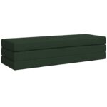 vidaXL Skladacia pohovka na spaní 180 x 67 x 45 cm Tmavozelená – Obrázok 3