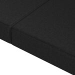 vidaXL Skladacia pohovka na spaní 200 x 67 x 45 cm Čierna – Obrázok 7