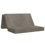 vidaXL Skladacia pohovka na spaní 200 x 67 x 45 cm Svetlosivá – Obrázok 2