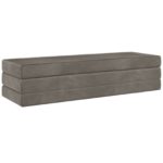 vidaXL Skladacia pohovka na spaní 200 x 67 x 45 cm Svetlosivá – Obrázok 3