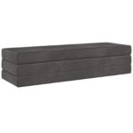 vidaXL Skladacia pohovka na spaní 200 x 67 x 45 cm Tmavosivá – Obrázok 3