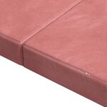vidaXL Skladacia pohovka na spaní 200 x 67 x 45 cm Ružová – Obrázok 7