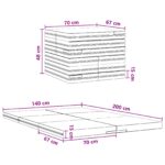 vidaXL Skladacia pohovka na spaní 140 x 67 x 45 cm Čierna – Obrázok 11