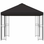vidaXL Altánok 3 x 3 m Antracitová Polyester a oceľ 190 gsm – Obrázok 3