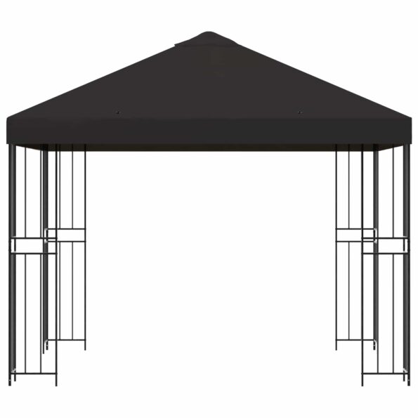 vidaXL Altánok 3 x 3 m Antracitová Polyester a oceľ 190 gsm – Obrázok 4