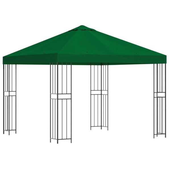 vidaXL Altánok 3 x 3 m Zelená Polyester a oceľ 190 gsm – Obrázok 2