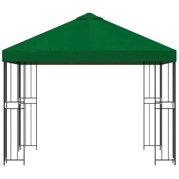 vidaXL Altánok 3 x 3 m Zelená Polyester a oceľ 190 gsm – Obrázok 3