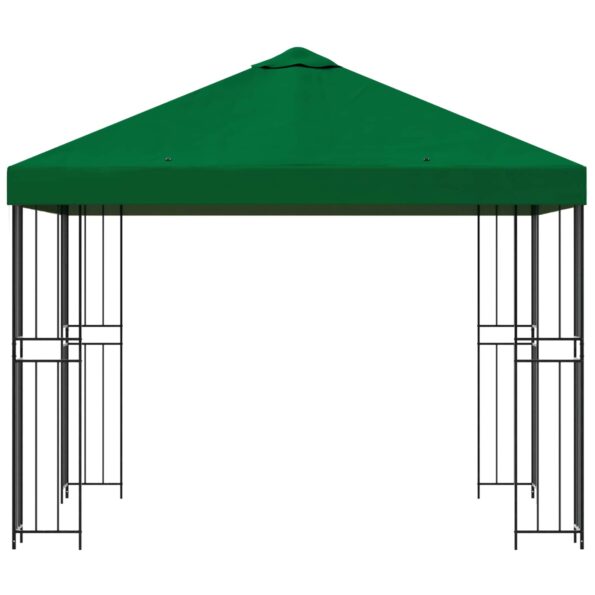 vidaXL Altánok 3 x 3 m Zelená Polyester a oceľ 190 gsm – Obrázok 4