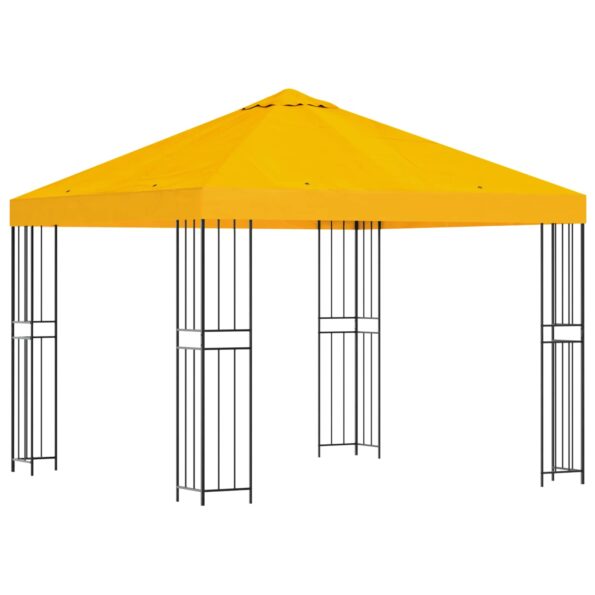 vidaXL Altánok 3 x 3 m Žltá Polyester a oceľ 190 gsm – Obrázok 2