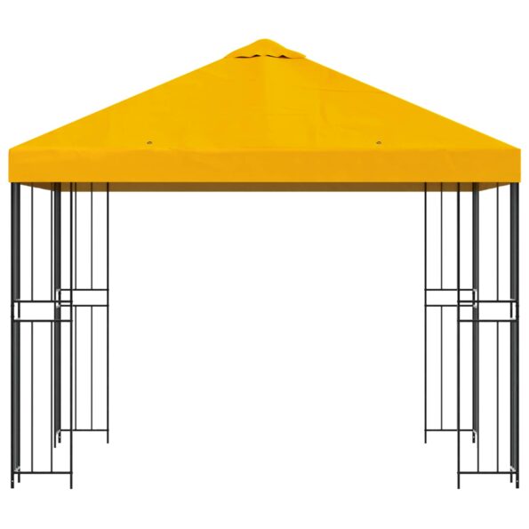 vidaXL Altánok 3 x 3 m Žltá Polyester a oceľ 190 gsm – Obrázok 3