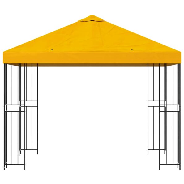 vidaXL Altánok 3 x 3 m Žltá Polyester a oceľ 190 gsm – Obrázok 4