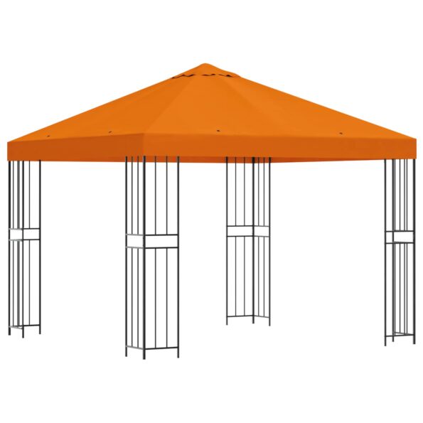 vidaXL Altánok 3 x 3 m Oranžová Polyester a oceľ 190 gsm – Obrázok 2