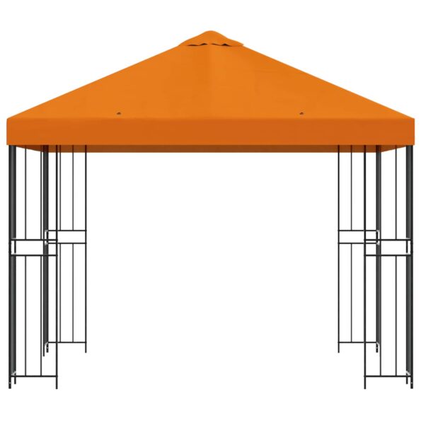 vidaXL Altánok 3 x 3 m Oranžová Polyester a oceľ 190 gsm – Obrázok 3