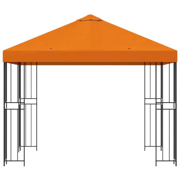 vidaXL Altánok 3 x 3 m Oranžová Polyester a oceľ 190 gsm – Obrázok 4