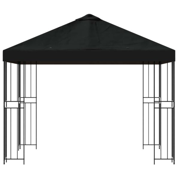 vidaXL Altánok 3 x 3 m Čierna Polyester a oceľ 190 gsm – Obrázok 4