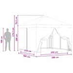vidaXL Záhradný altánok so bočnými stenami 3 x 3 m Zelená – Obrázok 9