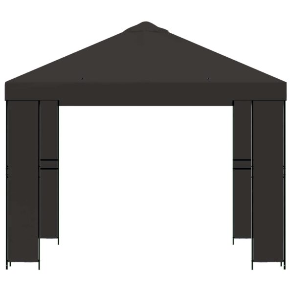 vidaXL Altánok 3 x 3 m Antracitová Polyester a oceľ 190 gsm – Obrázok 3