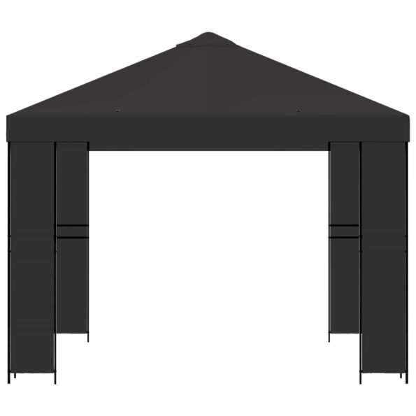 vidaXL Altánok 3 x 3 m Antracitová Polyester a oceľ 190 gsm – Obrázok 4