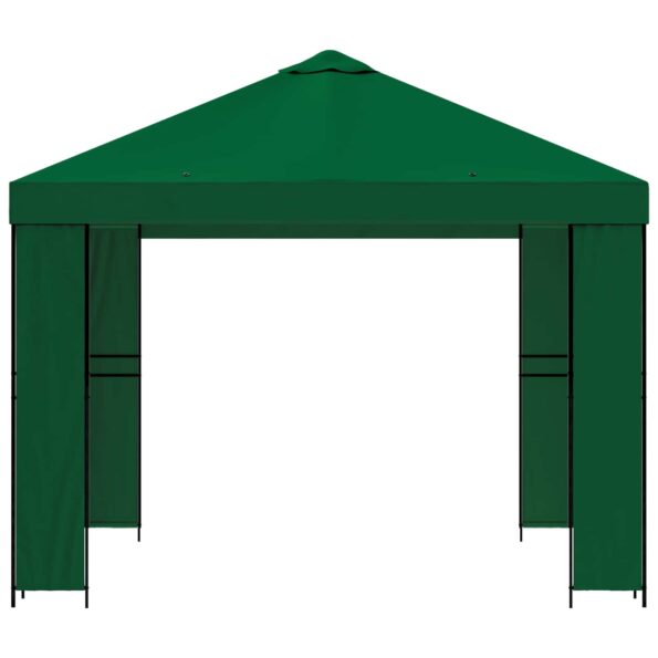 vidaXL Altánok 3 x 3 m Zelená Polyester a oceľ 190 gsm – Obrázok 4