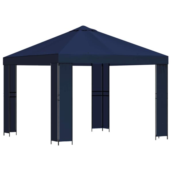 vidaXL Altánok 3 x 3 m Modrá Polyester a oceľ 190 gsm – Obrázok 2