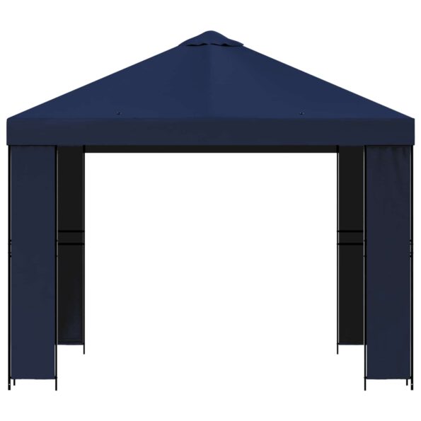 vidaXL Altánok 3 x 3 m Modrá Polyester a oceľ 190 gsm – Obrázok 3