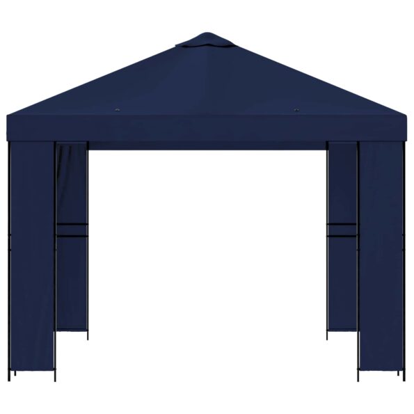 vidaXL Altánok 3 x 3 m Modrá Polyester a oceľ 190 gsm – Obrázok 4