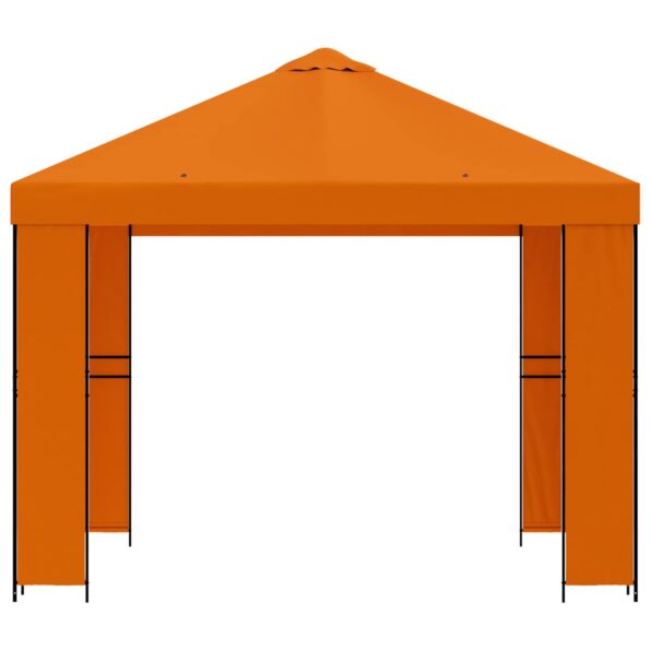vidaXL Altánok 3 x 3 m Oranžová Polyester a oceľ 190 gsm – Obrázok 3