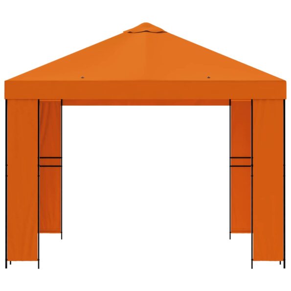 vidaXL Altánok 3 x 3 m Oranžová Polyester a oceľ 190 gsm – Obrázok 4