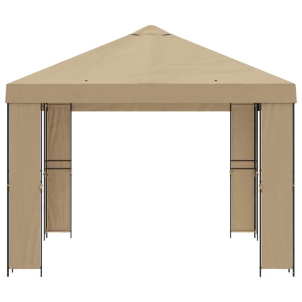 vidaXL Altánok 4 × 3 m Béžová Polyester a oceľ 190 gsm – Obrázok 4