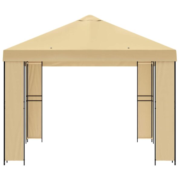 vidaXL Altánok 4 × 3 m Krémová Polyester a oceľ 190 gsm – Obrázok 4