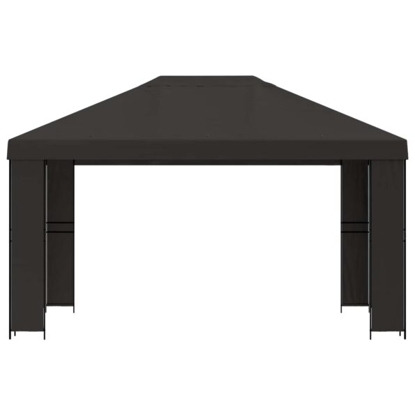 vidaXL Altánok 4 × 3 m Antracitová Polyester a oceľ 190 gsm – Obrázok 3