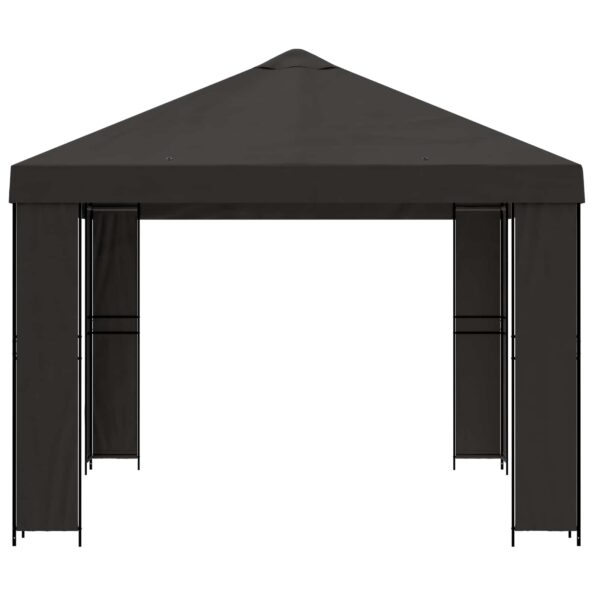 vidaXL Altánok 4 × 3 m Antracitová Polyester a oceľ 190 gsm – Obrázok 4