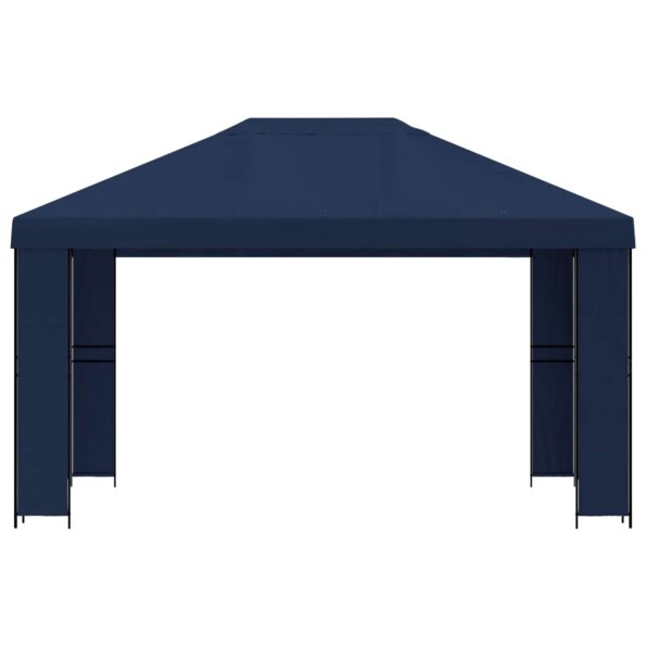 vidaXL Altánok 4 × 3 m Modrá Polyester a oceľ 190 gsm – Obrázok 3