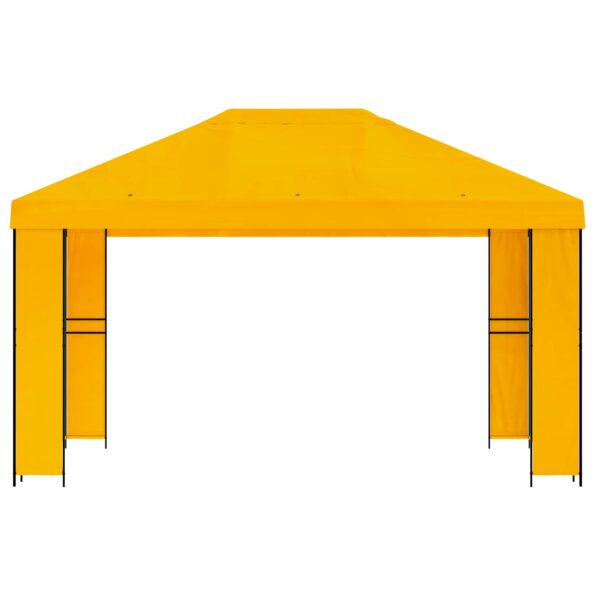 vidaXL Altánok 4 × 3 m Žltá Polyester a oceľ 190 gsm – Obrázok 3