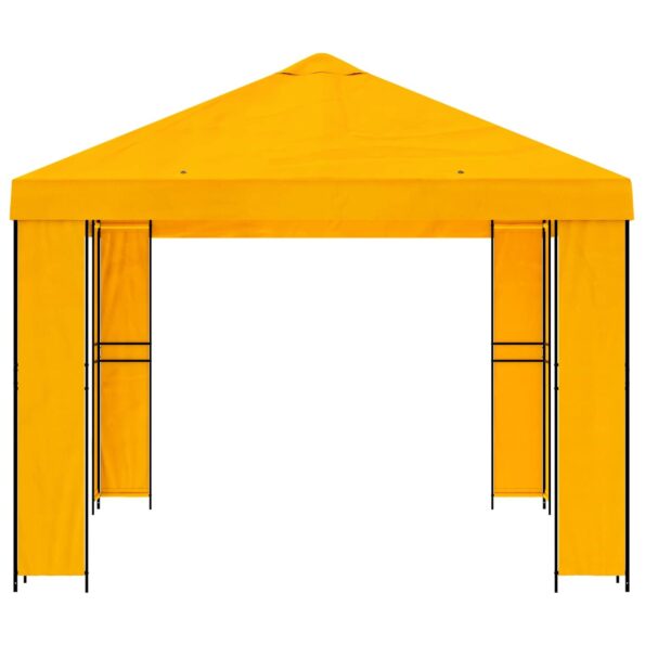 vidaXL Altánok 4 × 3 m Žltá Polyester a oceľ 190 gsm – Obrázok 4
